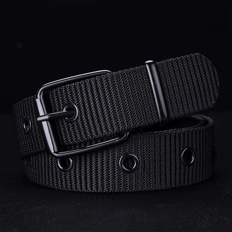 Canvas Belt Men'S Square Iron Buckle Average Size